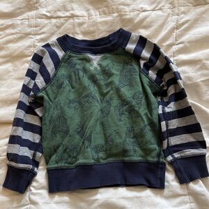 Hanna Striped Green and Navy Kids Shirt